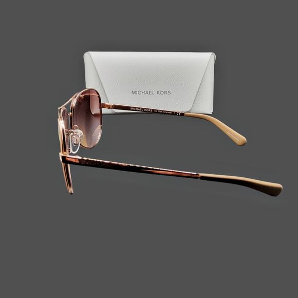 MICHAEL KORS PILOT ROSE GOLD CHELSEA 59MM SUNGLASSES - Picture 3 of 8